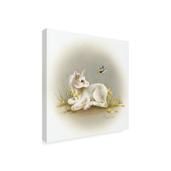 Peggy Harris 'Baby Unicorn' Canvas Art,35x35